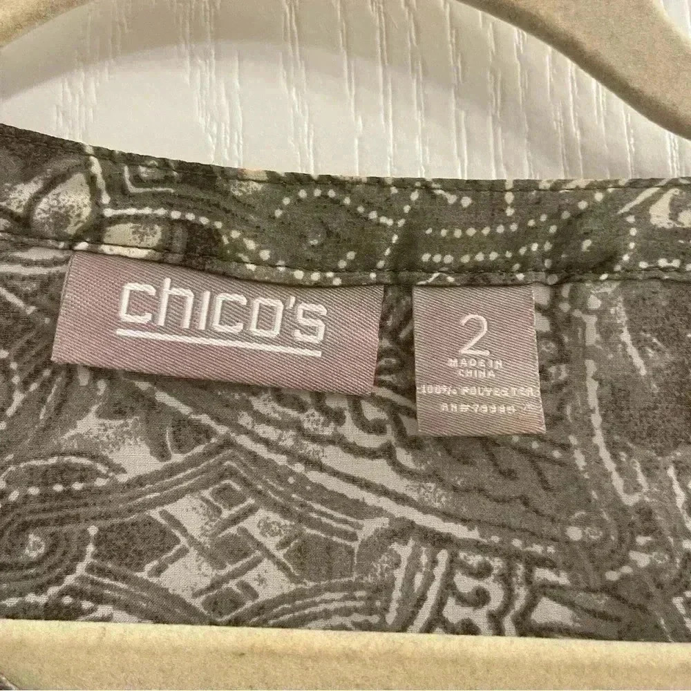 Chico’s Full Zip Blouse - Picture 4 of 6